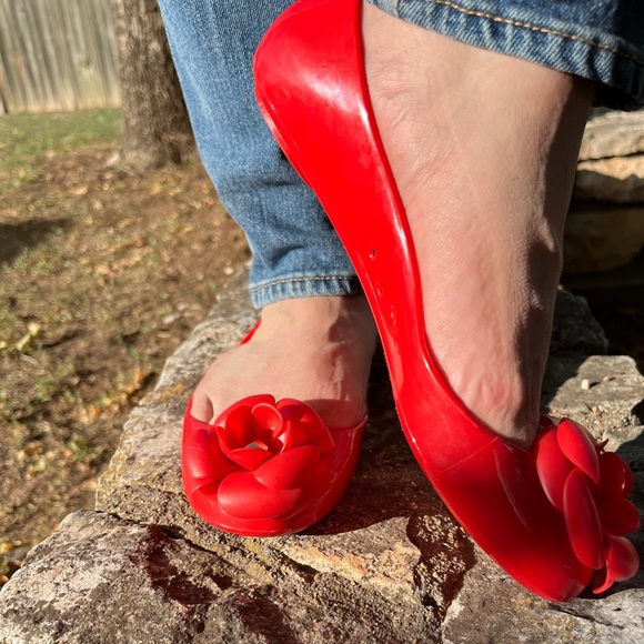 Kate Spade Jelly Flats - Red Rose - Picture 10 of 12